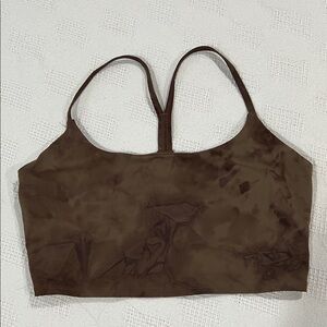 Glider Brown Tie-Dye Pure Sports Bra